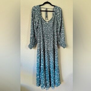 Mint Choco Floral Green Dress NWT